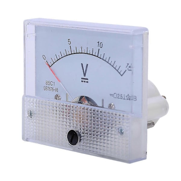 Högkvalitativ 85c1 Finjusteringsratt Analog Volt Panelmätare DC 0-15v