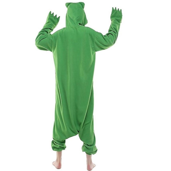 Voksne Frog Onesies Kvinner Menn Hette Pyjamas Fleece Søt tegneserie Anime Dyr Onesies Kostymer Vinter Pyjamas Natttøy Hjemmetøy L-168-178CM