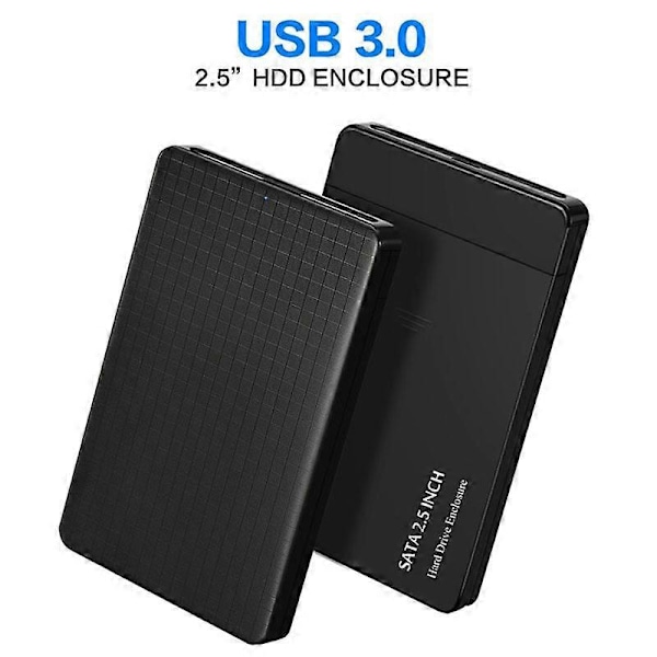 USB 3.0 Mobilt HDD-kabinett 2,5-tums SATA Stöder Olika Mekaniska Hårddiskar och Solid S