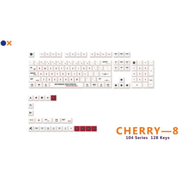 Universal PBT Keycaps Cherry Type DYE-SUB DIY Gaming Mekanisk Tastatur Keycaps CR-8
