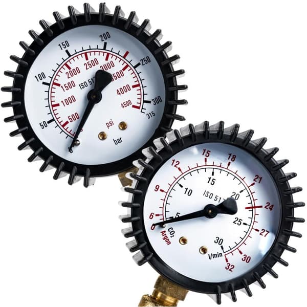Trykregulator/reducer til inert argon/CO2-gas til MIG/MAG-svejsemaskiner