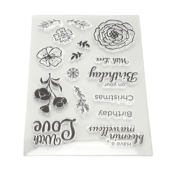 10 stk. transparente stempler DIY klare stempler dekorative scrapbooking-stempler for fotoalbum, dagbøker, konvolutter T2015