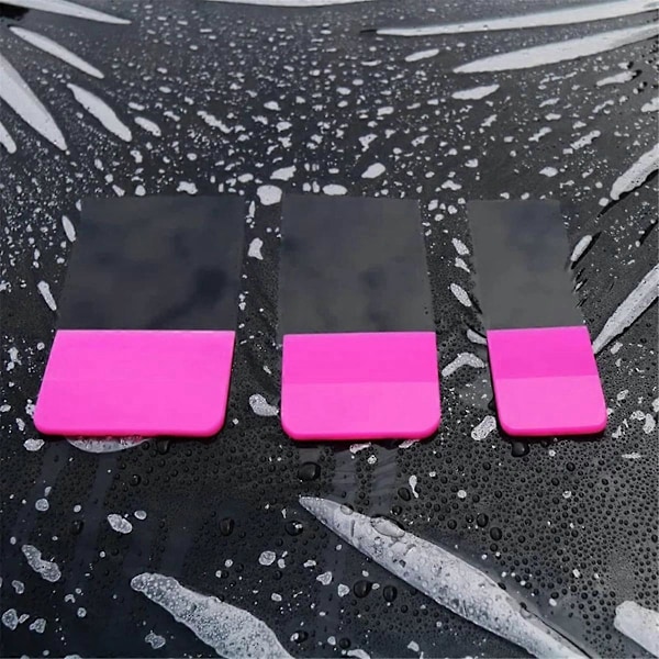 Bilskrapa Kit 5 i 1 Anti-Repa TPU Gummi Skrapa för Vinylfolie Skrapa Fönster