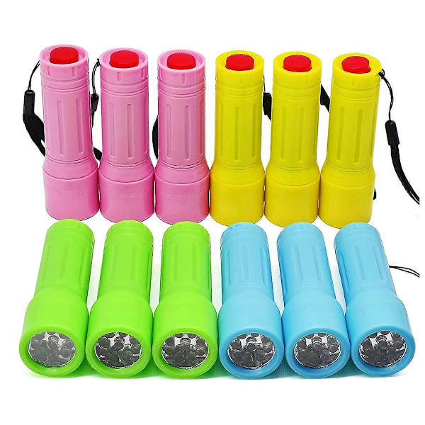 12 Mini LED-ficklampor för utomhuscamping och nödsituationer