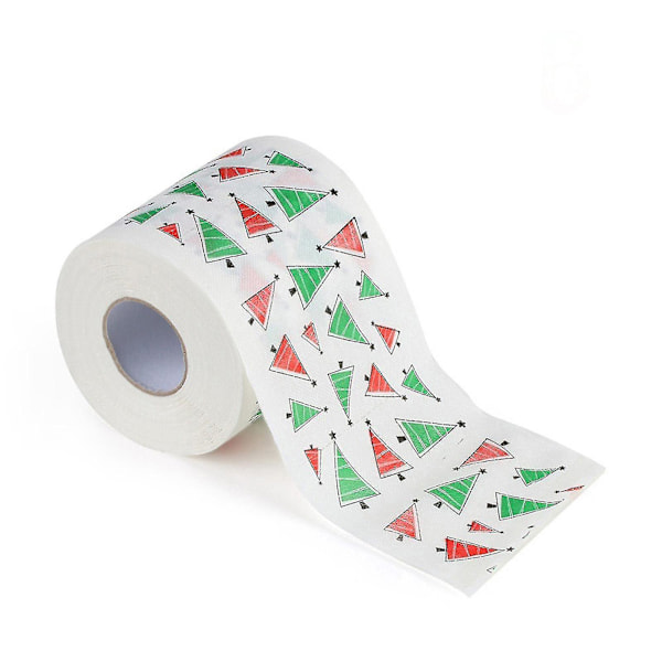 Julpappersmönster Toalettpapper Santa Julgran Tryckt Papper