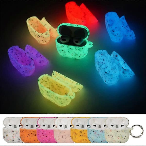 Fodral för Airpods 4:e Coque Fluorescerande Flytande Silikon Anti-fall Skyddande White