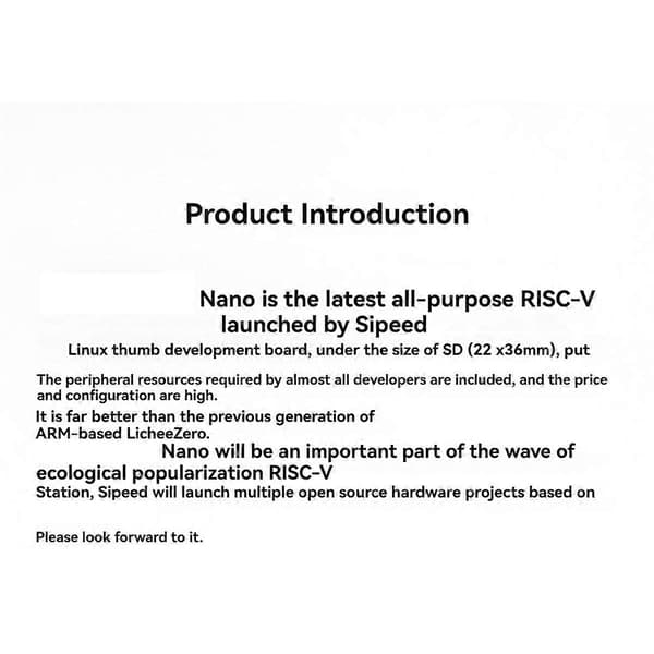 LicheeRV Nano Basic Utviklingskort RISCV Linux Åpen Kildekode Modul Kompatibel med 22 Pin Kamera