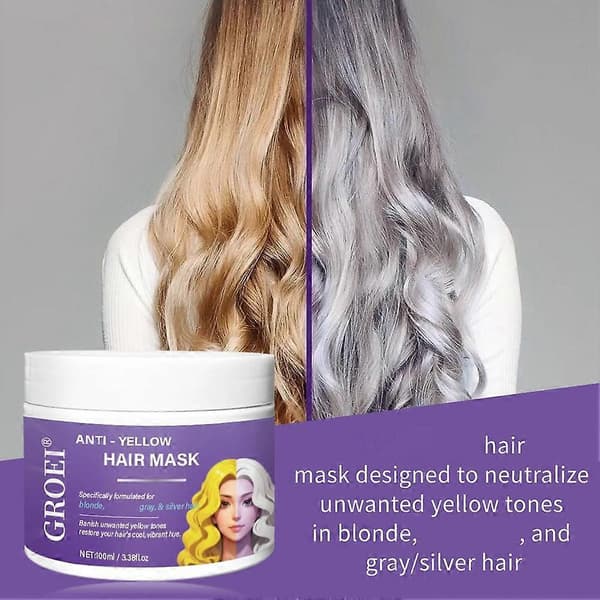 100g Lilla Hårmaske Dybdevirkende Keratin Hårmaske Anti-Gul