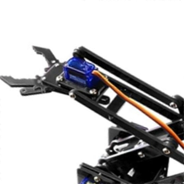 Robottikäden DIY-osat Oppimispaketti Akryylinen Rakennussarja Yksittäinen Kynsi Mekaaninen Käsi Servolla