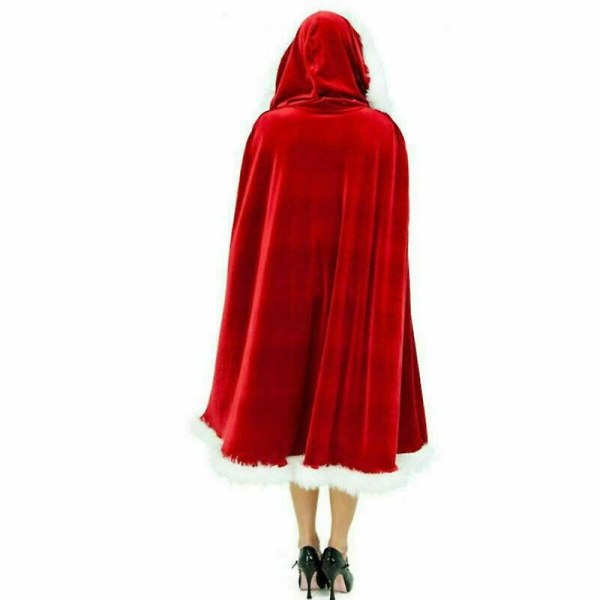Jul Dam Jultomte Maskeradkostym Kappa Grön Röd Vit red