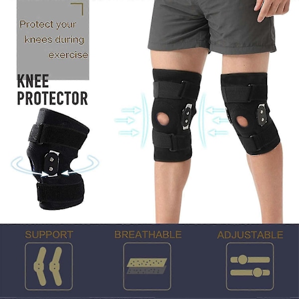 Dekompression Knæstøtte, Stabil Støtte til Knæ, Gigt, Meniskskade, Tendinitis Smerter, Justerbar