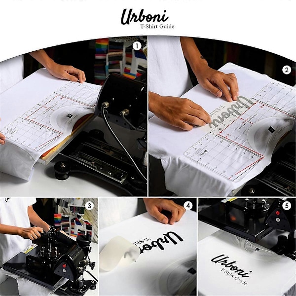 T-shirt Linjalguide för Vinyljustering och Centering, T-shirt Linjal Justeringsverktyg Halslinjemått