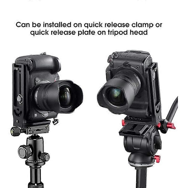 DSLR Kamera L-fäste Vertikal Horisontell Växling Stativ Snabbkopplingsplatta för Stabilisator Stativ