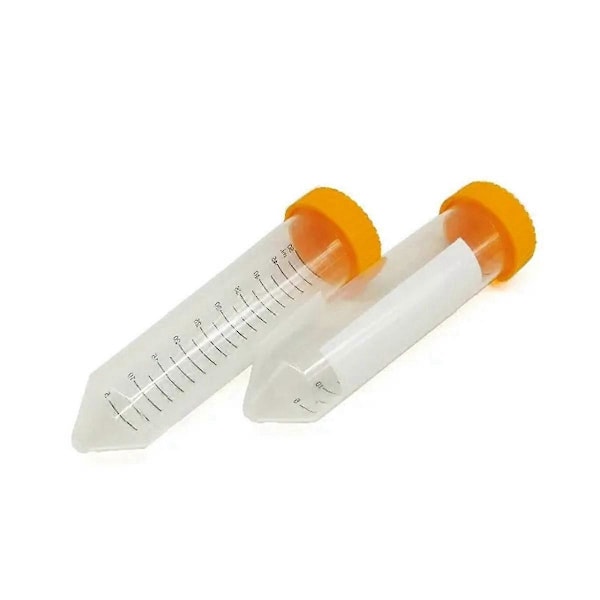 50 st Koniska Centrifugrör 50 ml Plast Skruvlock Botten Testtuber