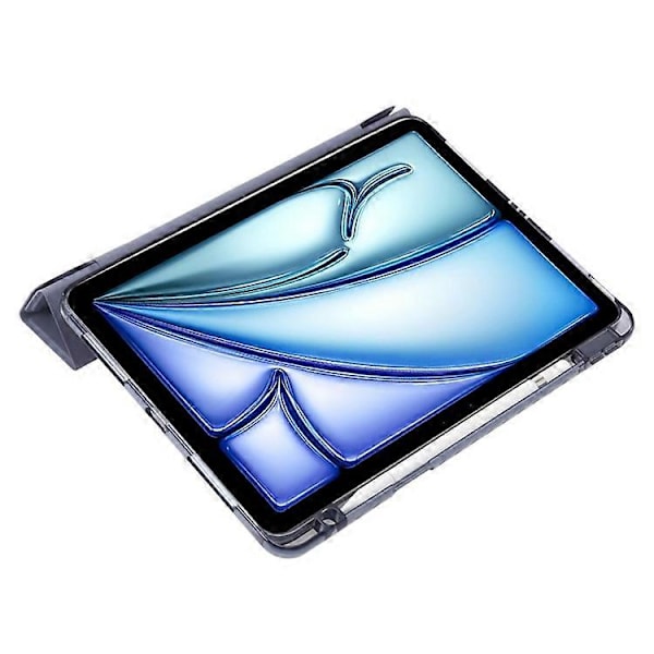 Yhteensopiva iPad Air 11 (2024) Kotelo PU Nahka Origami Jalusta Läpinäkyvä Tablettisuoja Purple