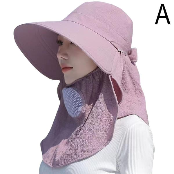 Fiskehat Sammenfoldelig Solhat UV-beskyttelse Justerbar til Mænd Kvinder Vandring Have Pink