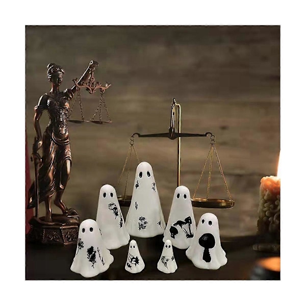 3 kpl Söpö Aavekoriste Mini Hartsi Aave Koti Halloween Hartsi Sisustus Karai Koristelu Tarvikkeet