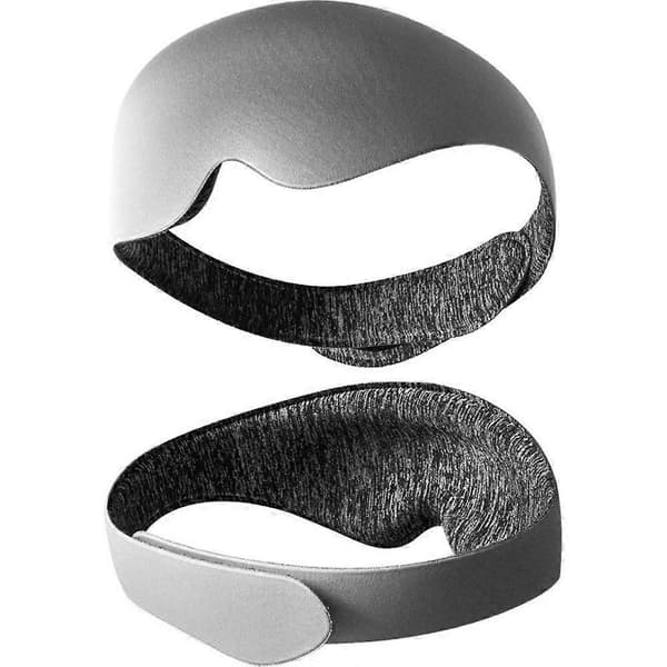 3D Sovemaske - Lysblokerende, Nul Tryk, Justerbar Rem grey