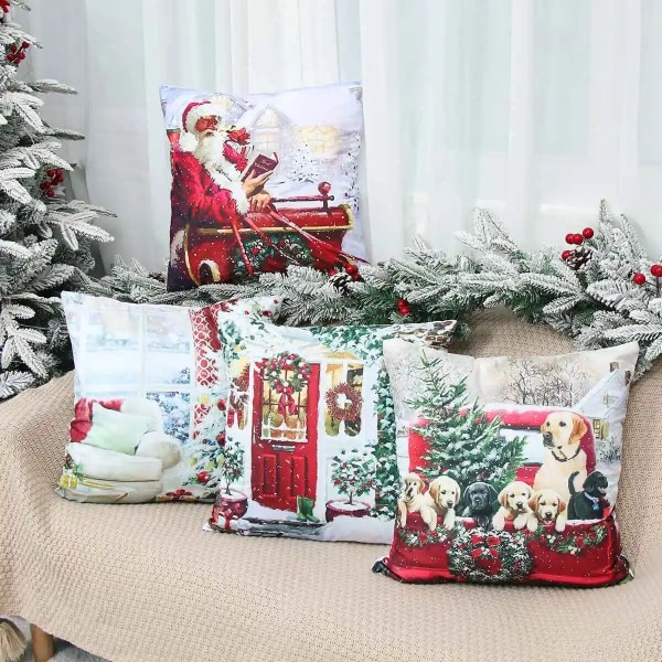 45cm Joulutyynyliina Tyynynpäällinen Joulukoristeet Kotiin 2023 Joulukoriste Lahja Navidad Hyvää Uutta Vuotta 2024 style 19