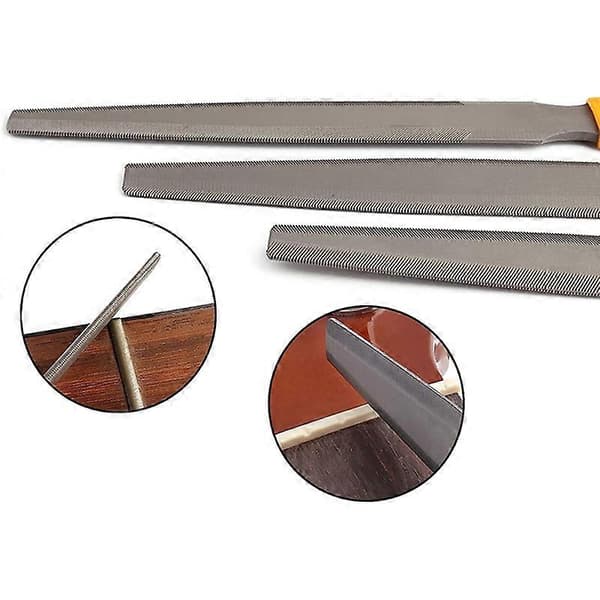 3-pack Koniska Gitarr Mutterfilar, Dubbelkantiga Trådfilar, Träverktyg för Gitarr och Bas