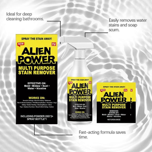 Alien Power Multi-Purpose Stain Remover Spray, vertikal vidhäftningsformel för mögel, mjöldagg och smuts 1pc