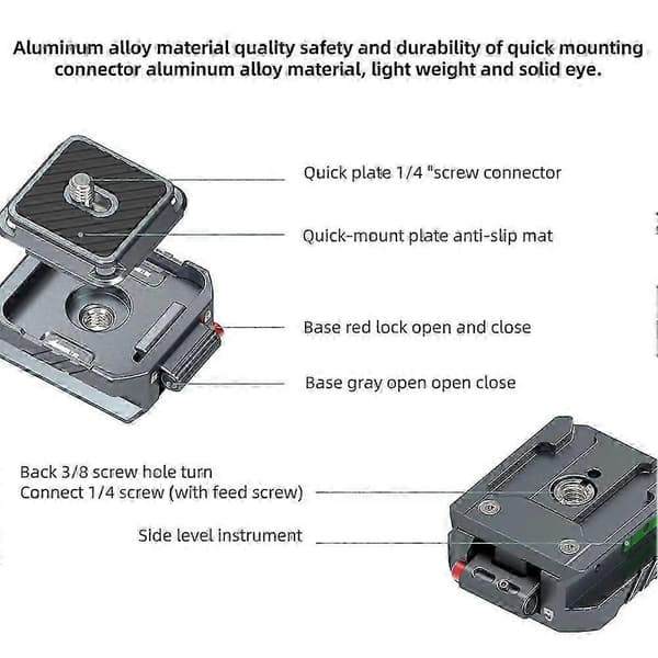 Fuldmetal Kamera Arca Quick Release Kit til Stabilisator Tripod Slide Rail Quick Mount Spænde Base