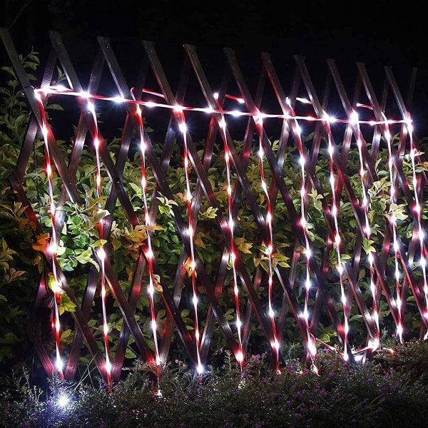 Solar Outdoor Rope Lights 33ft 100led Candy-color Vedenpitävä Twinkle Lights Häät Patio Puutarha Joulu Halloween Party Holiday Trampoline Deco