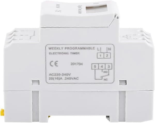 Digital Timer, LCD-display Veckovis Programmerbar Elektronisk Relä Tidbrytare 15A (220V)