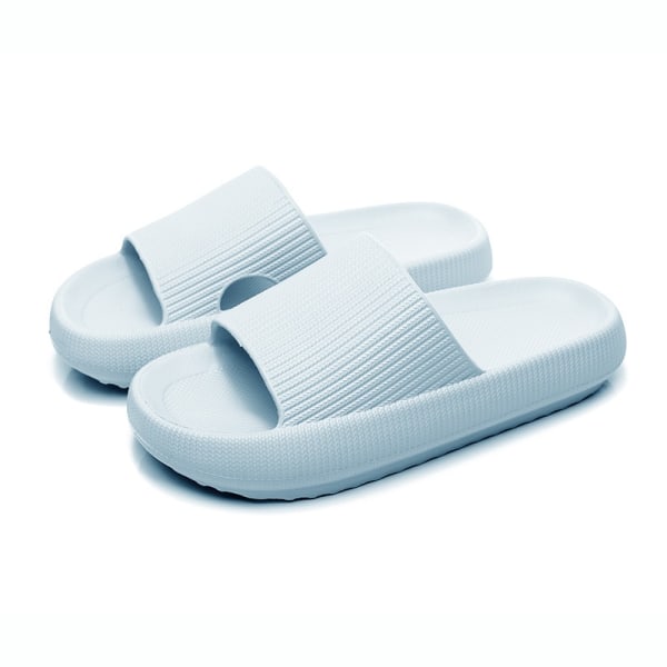 Badrum med tjocka sulor Hushållstofflor inomhustofflor Sommar Halkfria flip flops light blue 38-39