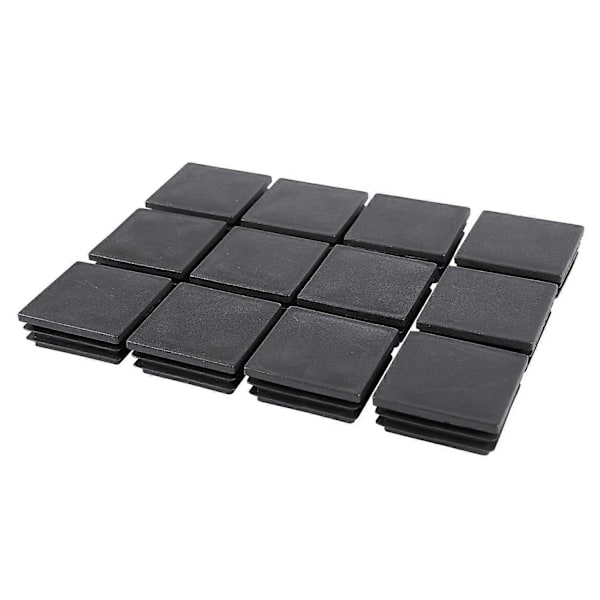 50mm x 50mm Fyrkantiga Ändpluggar i Plast Rörinsatser 12st