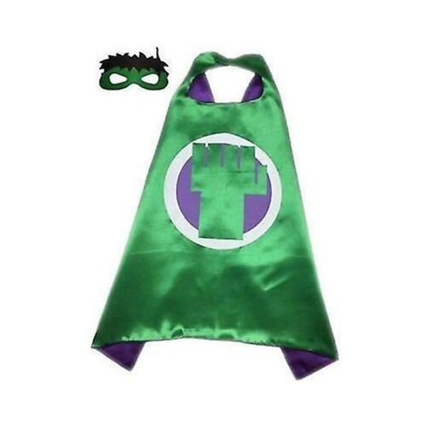 Børn Drenge Marvel Superhelt Cosplay Superman Dc Kappe Cape Med Øjenmaske Festlig Udklædning Kostume Gave Hulk