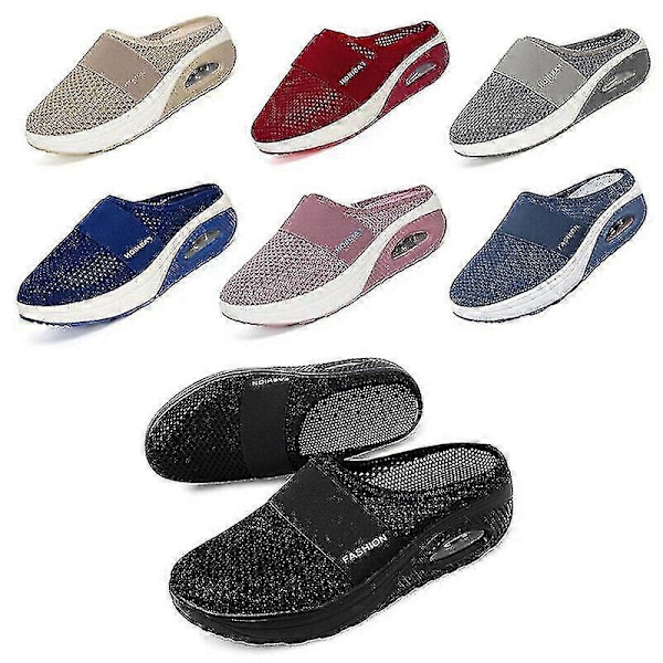 Ilmatyyny Slip-on Kävelykengät Ortopediset Diabeetikkokengät Liukumattomat Kävelykengät