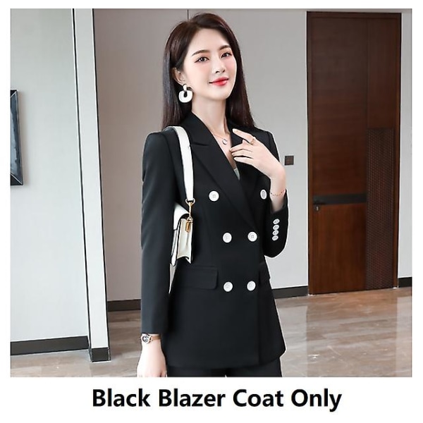 Langærmet Formel Professionel Dame Business Suits Elegant Rød Efterår Vinter Ol Styles Dame Buksedragter Dame Blazers Black Blazer Coat S