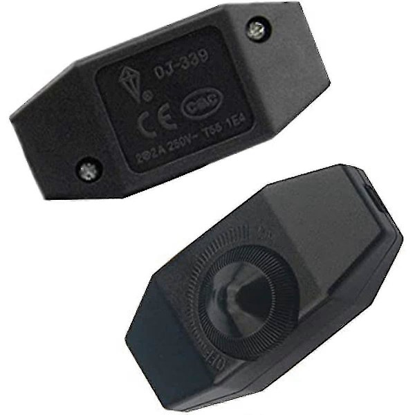 Inline Dimmer Switch 220-240v Vred Dimmer Strömbrytare Ljus Strömbrytare För Lampor Ljus (svart)-Yvan