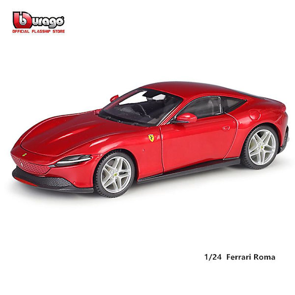 1:24 Skala Ny Rød Ferrari Roma Legering Luksusbil Støpt Bil Mo