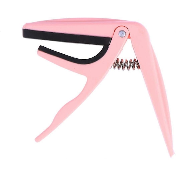 Professionell Ukulele Capo Enhands Snabbväxling Ukelele Capo Zinklegering Gitarrdelar Tillbehör (Rosa)