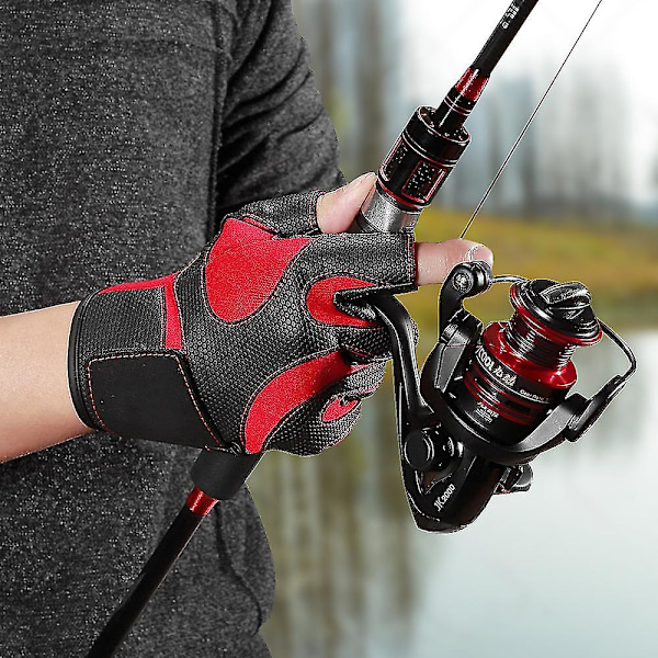 Fiskehandsker - Koldt Vintervejr Herre- og Damefiske S-xl Red M