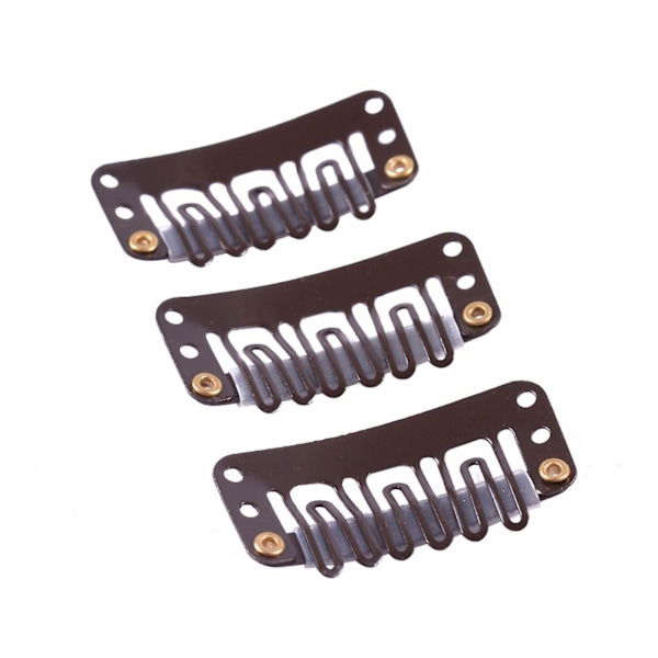St Snap-comb Perukklämmor med Gummi för Hårförlängningsklämma, 6 tänder