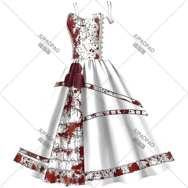 Color Cosplayer Halloween Cosplay Klänningar Häxa Karneval Party Kostym Vuxna Kvällsföreställning Kläder Djävul Gotisk Klänning Hög Kvalitet B361-1005 L