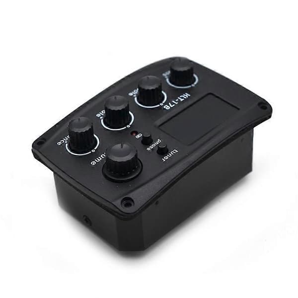 -17B Akustisk Gitarr EQ Förförstärkare med Digital Procedding Stämapparat 3-bands EQ Equalizer med Stämapparat Gitarr