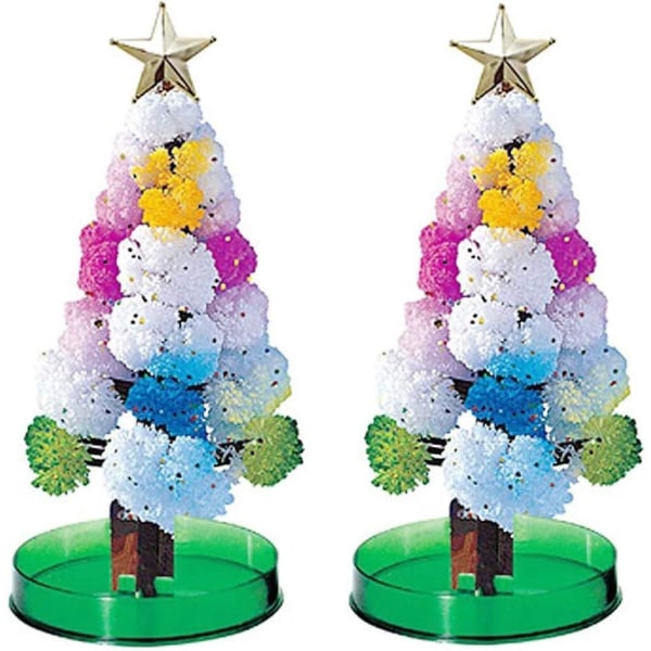 2kpl Magic Tree For Arbor Day - Tee itse kristallipaperin kasvatuspuupakkaus - Uutta opetus- ja juhlalelut (värikkäitä)
