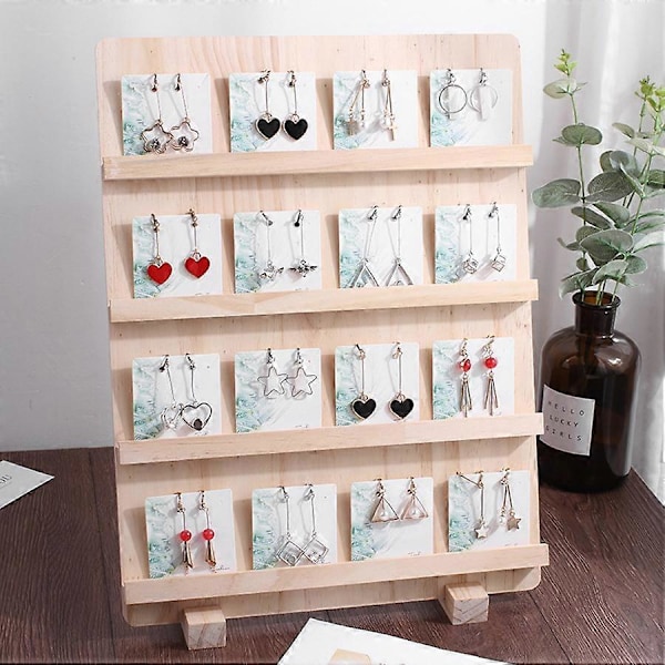 Mode Træ Smykke Display Halskæde Charms Smykke Display Bakke Vedhæng Øreringe Kort Stil Penda