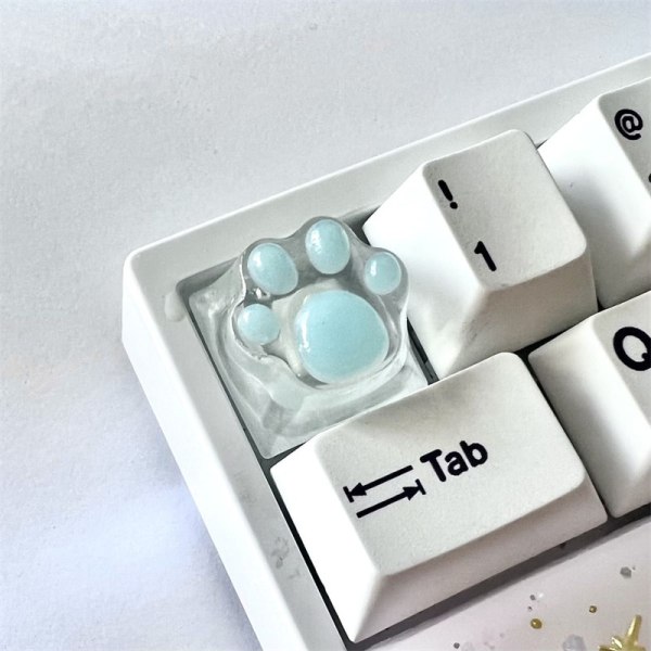 Tangentbordstangent Kattfotdyna Transparent Bakgrundsbelysning RGB WASD Pil ESC Tangent OEM XDA Cherry Profil Mx Switch Tiffany 1 Pcs