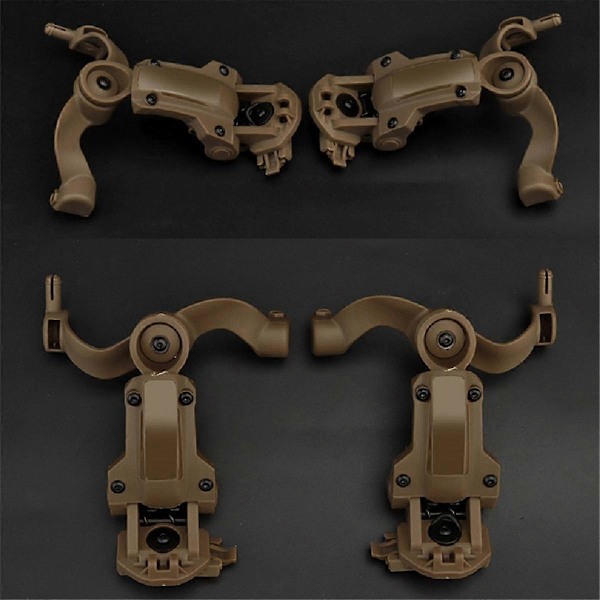 Taktiskt Headset Fäste Hjälmmonterad Tillbehörsskena Adapter Kit Justerbar Pickup Brusreducering