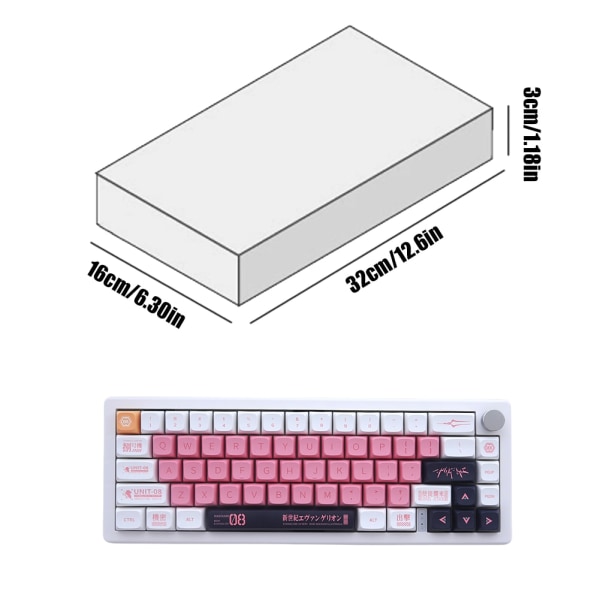 PBT-näppäinhattu Englanti 133/127 näppäimen kesäinen jää-näppäinhattu tuhma kissa -näppäinhattu Rose White