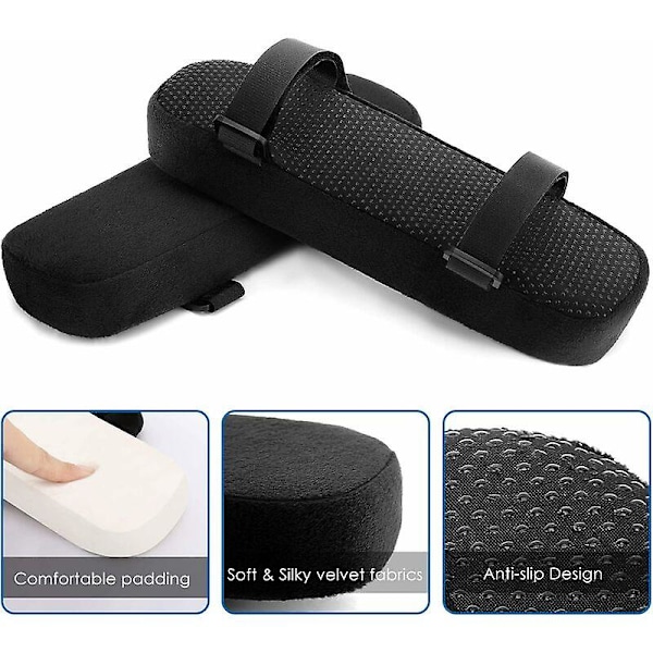 Stol Armstödsdyna, 2-delars Set Ergonomisk Kontorsstol Högdensitets Memory Foam Mjuk Armbågsdyna, För Underarmsdekompression, Cushion Universe