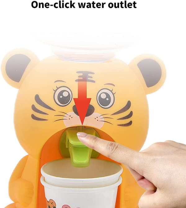 Vattenpump Dispenser, Plast 22.3*9.3*9.8cm Med 2 Kopp Vattendispenser För Leksaker Barn (tiger)