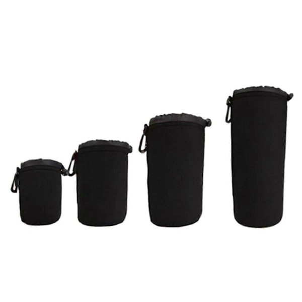 4 kpl S/M/L/XL Kameralinssin Pussi Kotelo Kameralinssin Pussi Kotelo Tarppi Kameratarvikkeet