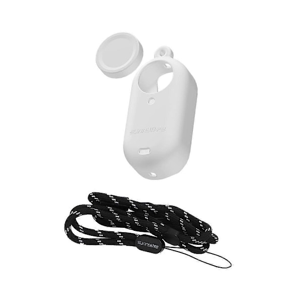 för Shadowstone GO3 Silikonfodral Tumkamera Linsskydd Skyddsfodral med Snodd, Vit