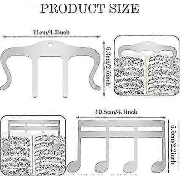 2-pack notklämmor notbladshållare pianonotklämmor notklämmor för piano keyboard stativ